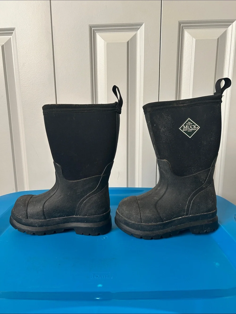 Kids Black Waterproof Rain & Snow Boots with Easy Pull Tabs
